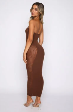 Your Peace Midi Dress Chocolate -White Fox Sales 03.02.21 1214