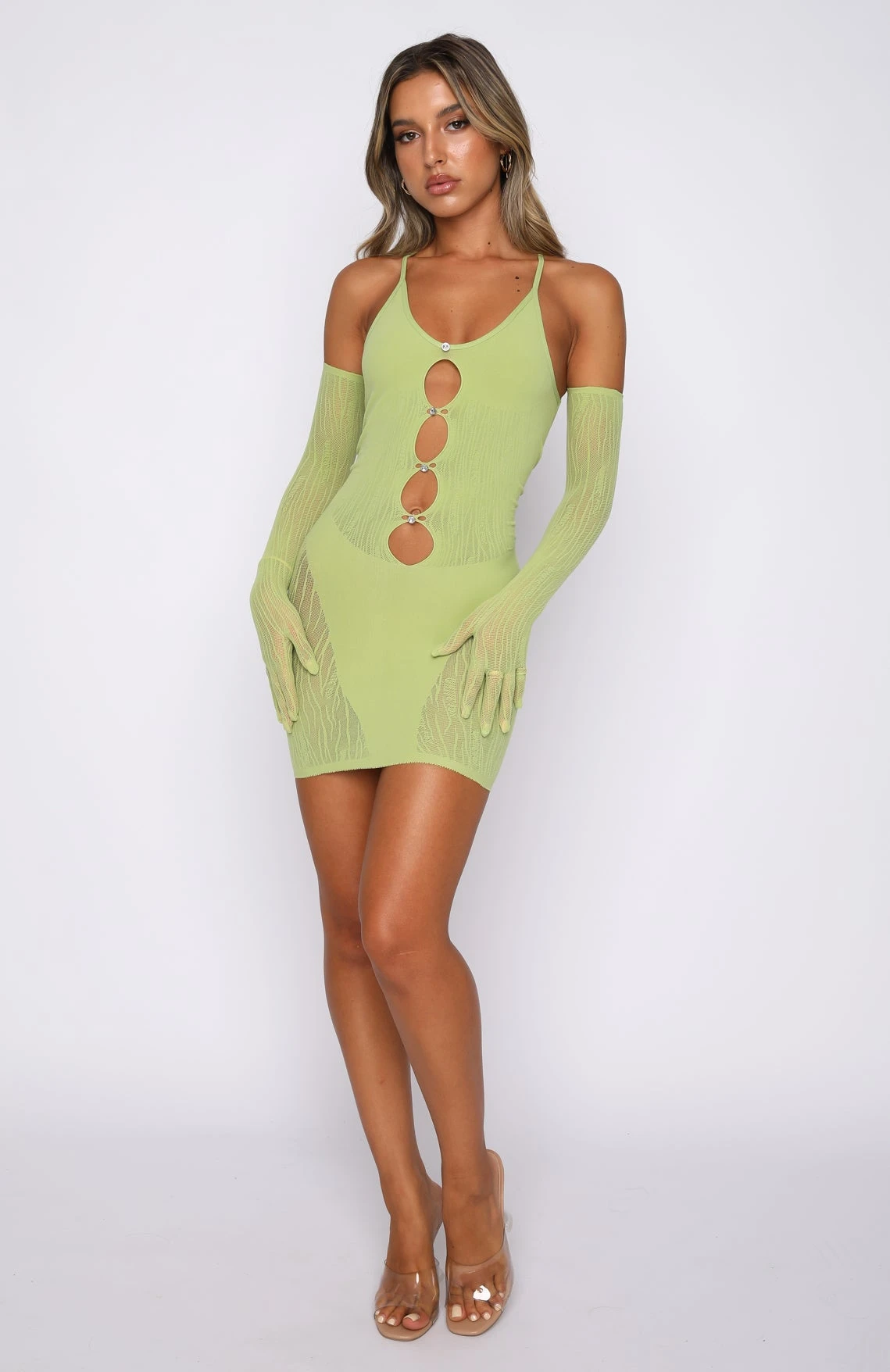 Link Up Mini Dress Matcha 7 Link Up Mini Dress Matcha - Image 5