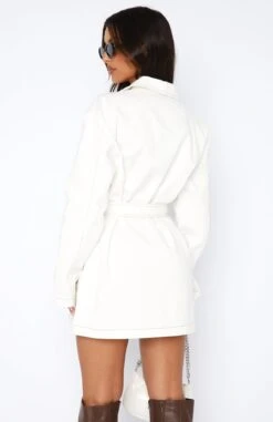 Sweet Moments Long Sleeve Denim Dress Cream Wash -White Fox Sales 04.08.2345333