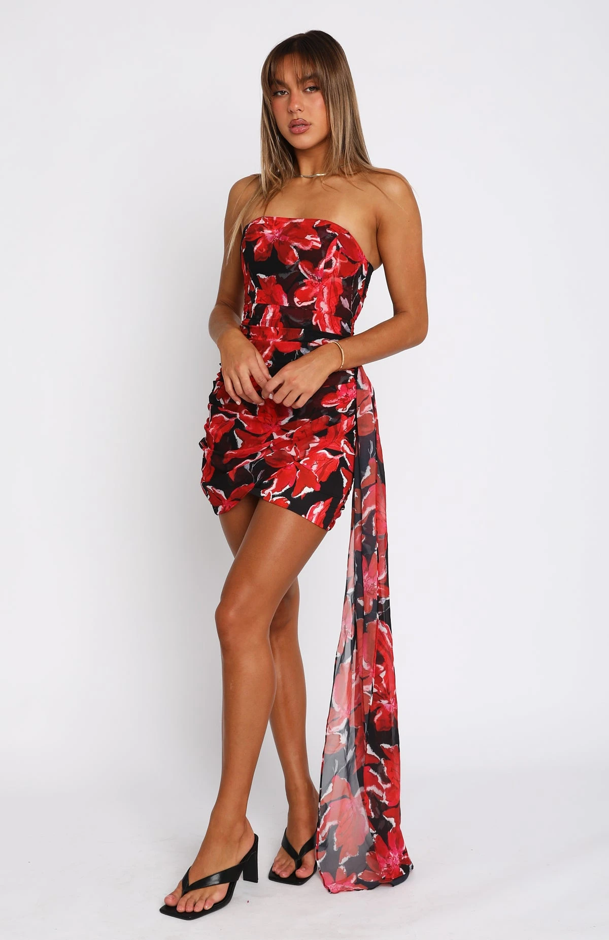 About Damn Time Mini Dress Black Wildflower 4 About Damn Time Mini Dress Black Wildflower - Image 2