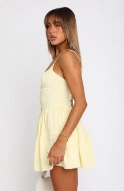 Never Been Hurt Mini Dress Lemon -White Fox Sales 05.04.2324525