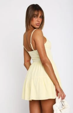 Never Been Hurt Mini Dress Lemon -White Fox Sales 05.04.2324530