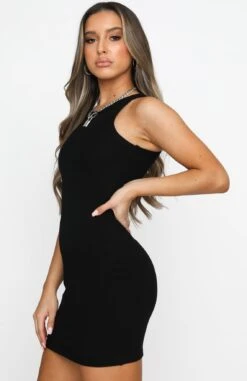 Star Power Ribbed Mini Dress Black 12 Star Power Ribbed Mini Dress Black -White Fox Sales 07.07.20 1440