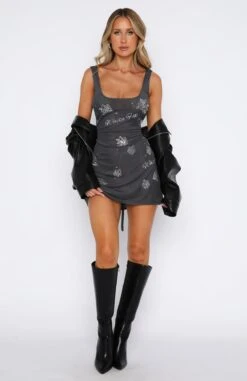 Put On A Show Mesh Mini Dress Charcoal 12 Put On A Show Mesh Mini Dress Charcoal -White Fox Sales 08.06.2331338