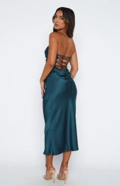 Elysium Midi Dress Teal -White Fox Sales 12.01.234399