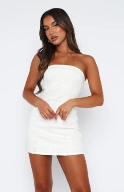 Wandering Heart Strapless Mini Dress White -White Fox Sales 12.01.234410