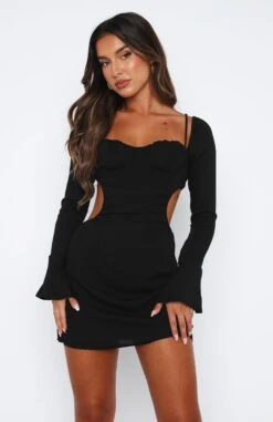 Please Hold Long Sleeve Mini Dress Black 9 Please Hold Long Sleeve Mini Dress Black -White Fox Sales 12.01.234921