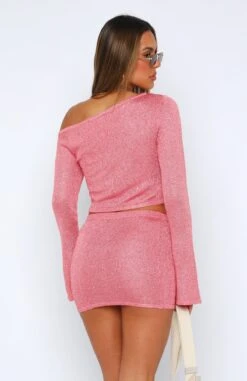 Clouded Long Sleeve Top Guava -White Fox Sales 14.07.23 2148