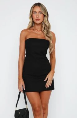 Try Your Luck Strapless Mini Dress Black -White Fox Sales 14.4.2315719