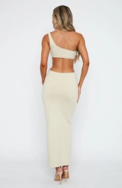Midnight Dancing One Shoulder Maxi Dress Stone -White Fox Sales 14.4.2315947