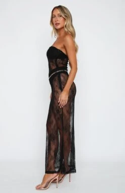 Someone Else Lace Strapless Maxi Dress Black 8 Someone Else Lace Strapless Maxi Dress Black -White Fox Sales 14.4.2316477