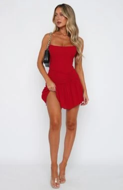 Chase Me Forever Mini Dress Red -White Fox Sales 14.4.2316502