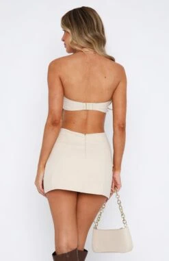 Talk Back Mini Dress Oatmeal 11 Talk Back Mini Dress Oatmeal -White Fox Sales 15.06.2333062