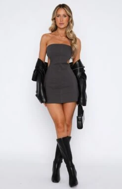 Talk Back Mini Dress Charcoal 12 Talk Back Mini Dress Charcoal -White Fox Sales 15.06.2333067