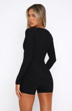 Free Your Mind Long Sleeve Ribbed Playsuit Black 11 Free Your Mind Long Sleeve Ribbed Playsuit Black -White Fox Sales 15.12.2218200