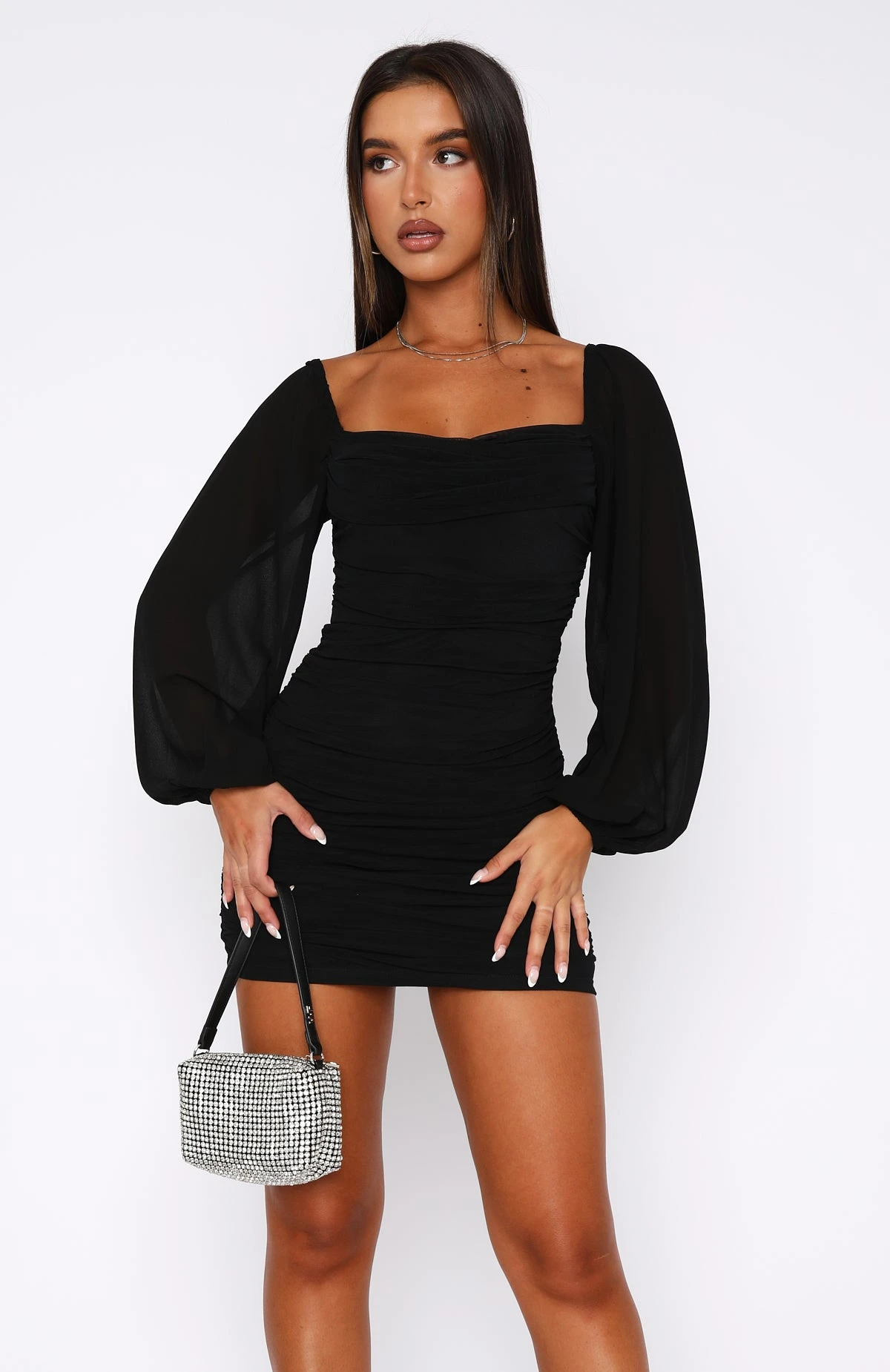 Fly Away With Me Long Sleeve Mini Dress Black 4 Fly Away With Me Long Sleeve Mini Dress Black - Image 2
