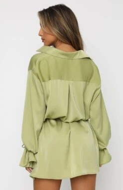 Only Gets Better Mini Dress Matcha -White Fox Sales 17.06.21 289