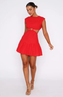 Celebrate You Linen Mini Dress Red 12 Celebrate You Linen Mini Dress Red -White Fox Sales 17.11.2214827