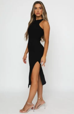 Meet Again Midi Dress Black 9 Meet Again Midi Dress Black -White Fox Sales 18.01.21 903