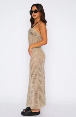 Love Her Style Knit Maxi Dress Oat -White Fox Sales 18.08.2349900