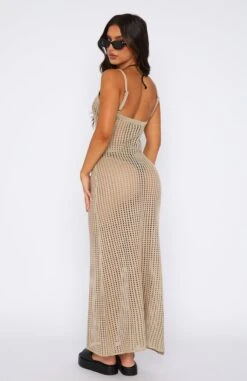 Love Her Style Knit Maxi Dress Oat -White Fox Sales 18.08.2349906
