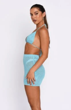 Hold On Crochet Bikini Top Blue -White Fox Sales 19.01.231561