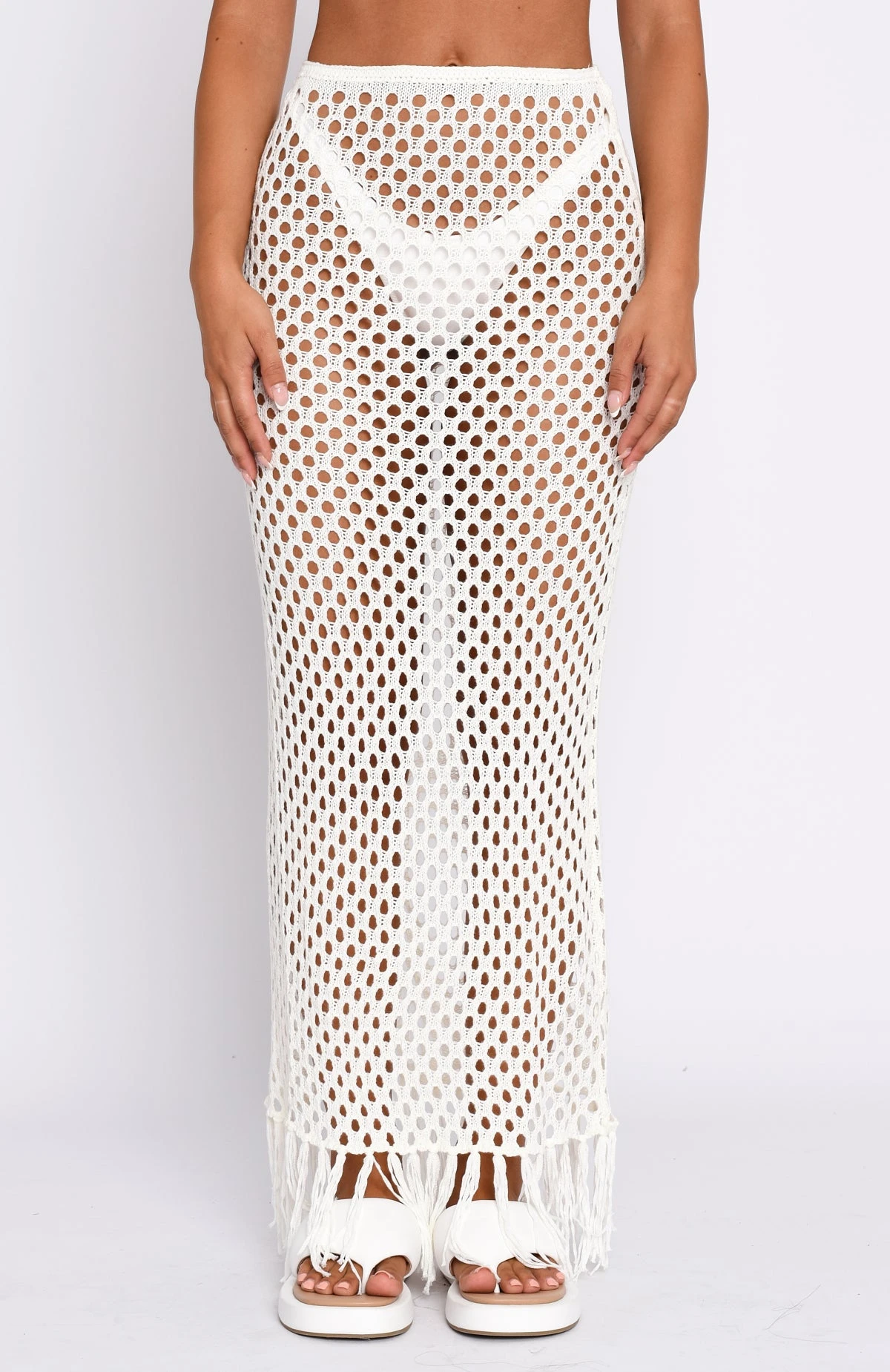 See Me Now Crochet Maxi Skirt Off White 4 See Me Now Crochet Maxi Skirt Off White - Image 2