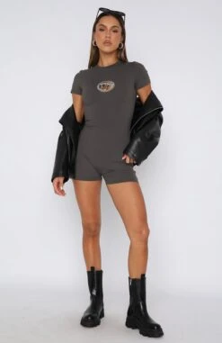 Seasonal Love Playsuit Charcoal -White Fox Sales 20.07.23 241417