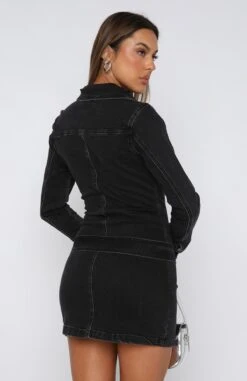 No Replacing You Long Sleeve Mini Dress Vintage Black -White Fox Sales 20.07.23 242213