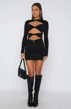 Half Of Me Long Sleeve Mini Dress Black 12 Half Of Me Long Sleeve Mini Dress Black -White Fox Sales 20.07.23 242279