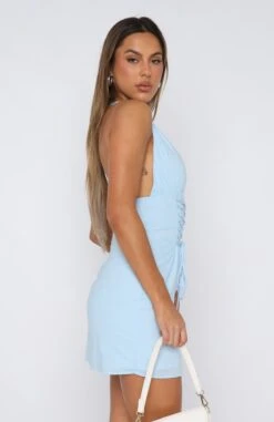 She's The Moment Mini Dress Blue -White Fox Sales 20.07.23 242346
