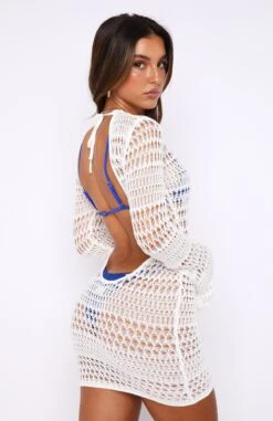 Shine On Long Sleeve Mini Dress White -White Fox Sales 20.10.2210610