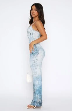 Sorrows Maxi Dress Azzurro -White Fox Sales 24.08.2350917