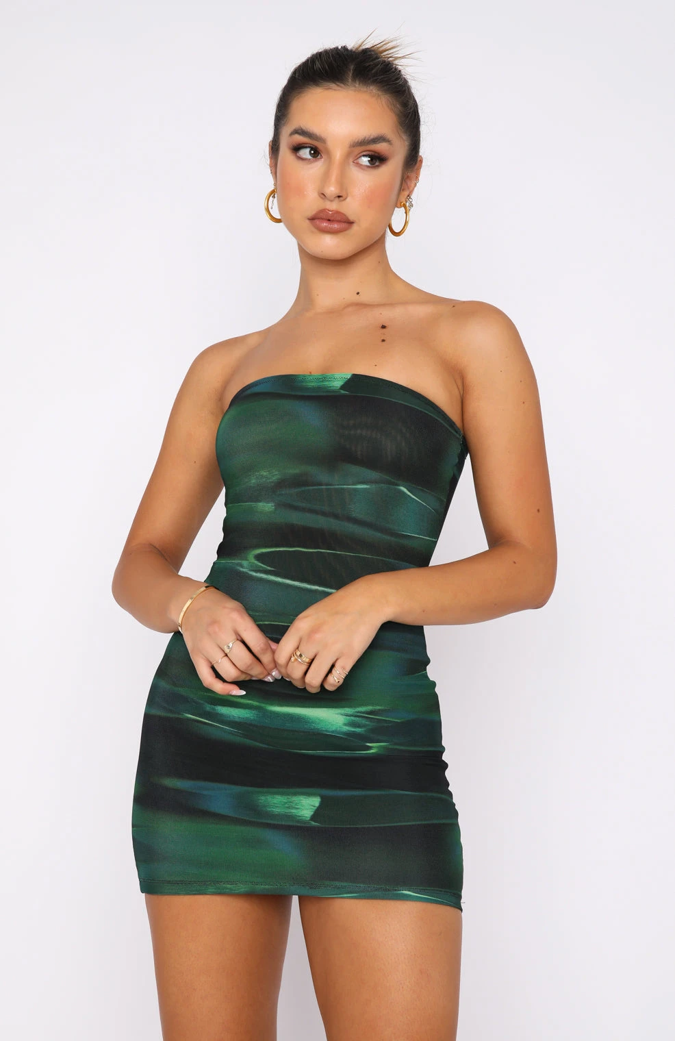 Spark The Passion Mini Dress Green Distortion 4 Spark The Passion Mini Dress Green Distortion - Image 2
