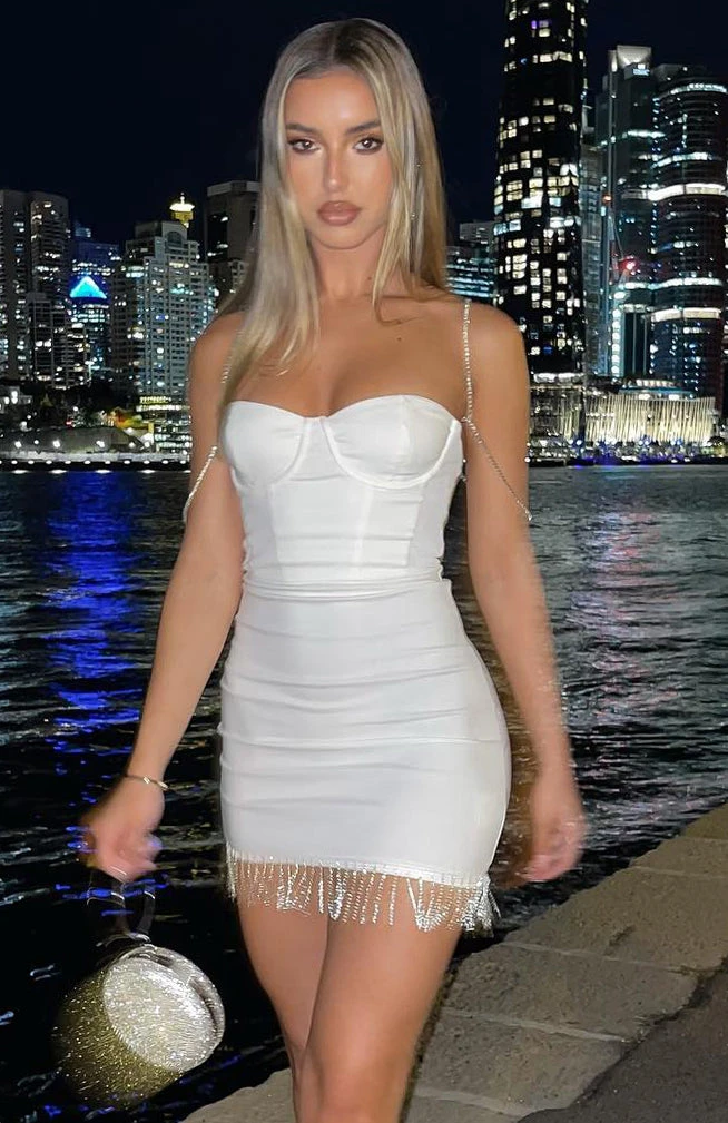 Shining Bright Mini Dress White 3 Shining Bright Mini Dress White