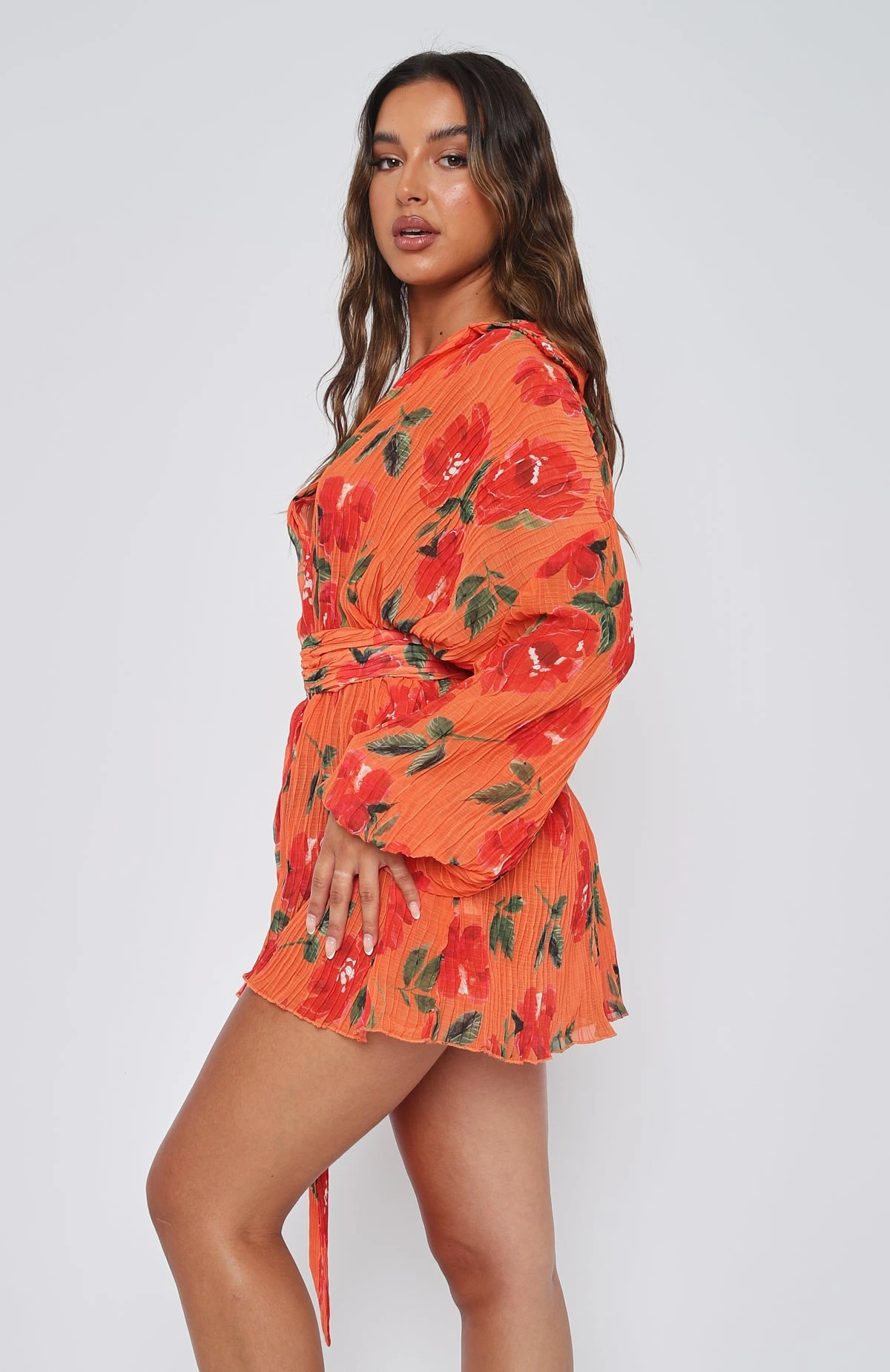 You Drive Me Crazy Long Sleeve Mini Dress Spicy Rose 5 You Drive Me Crazy Long Sleeve Mini Dress Spicy Rose - Image 3