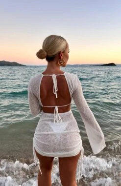 Break Free Long Sleeve Mini Dress White 21 Break Free Long Sleeve Mini Dress White -White Fox Sales 292622037 449211646722458 1232745343353604939 n