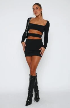 Beyond Fashion Long Sleeve Mini Dress Black 12 Beyond Fashion Long Sleeve Mini Dress Black -White Fox Sales 30.3.2314685