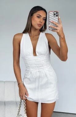 She's The Moment Mini Dress White