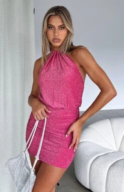 Always In Control Mini Dress Hot Pink
