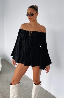 Another Night Playsuit Black