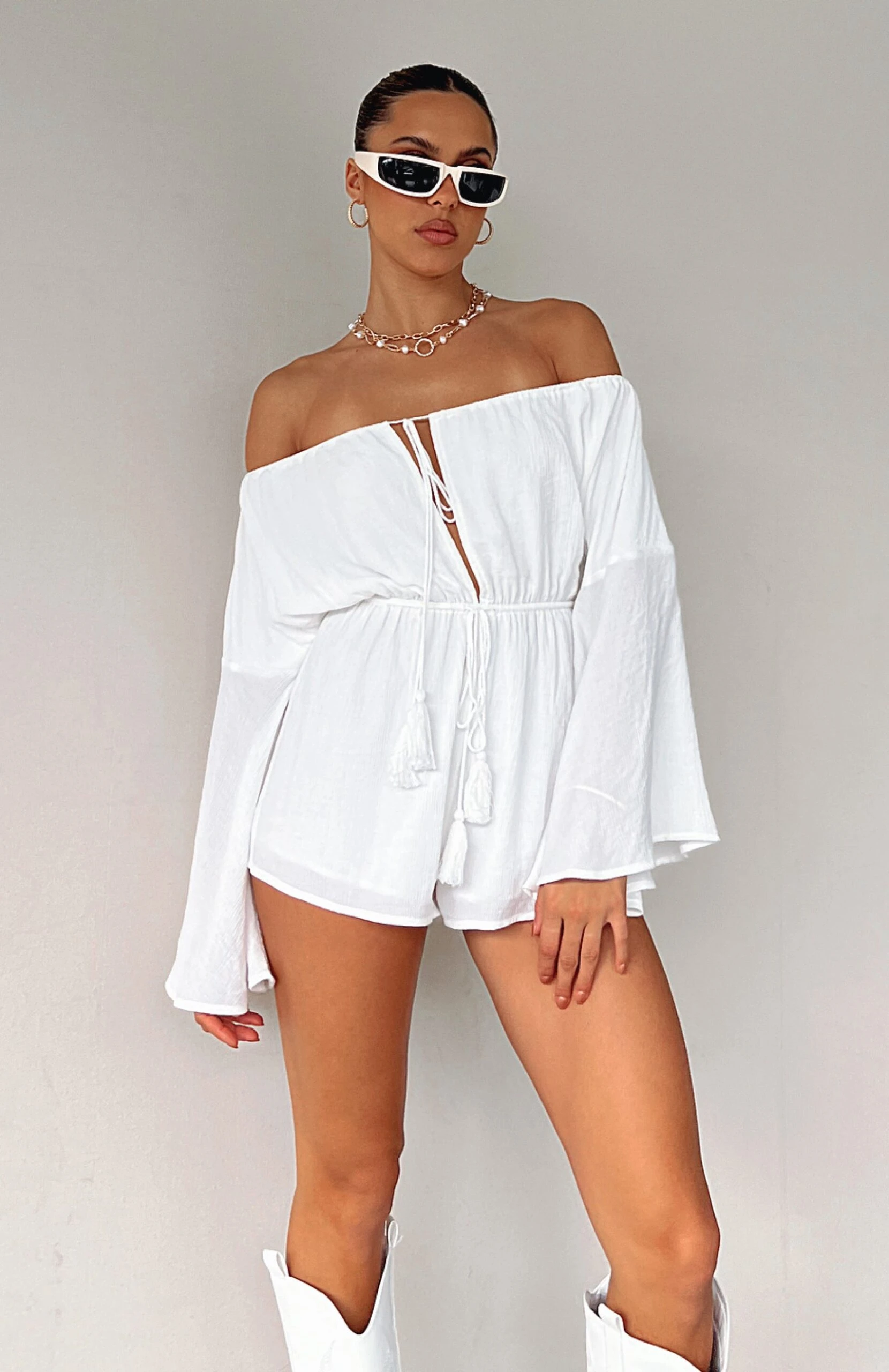 Another Night Playsuit White 8 Another Night Playsuit White - Image 6