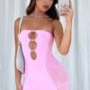 Attention Seeker Mini Dress Candy Pink -White Fox Sales ATTENTION SEEKER MINI DRESS 10 11 22 02