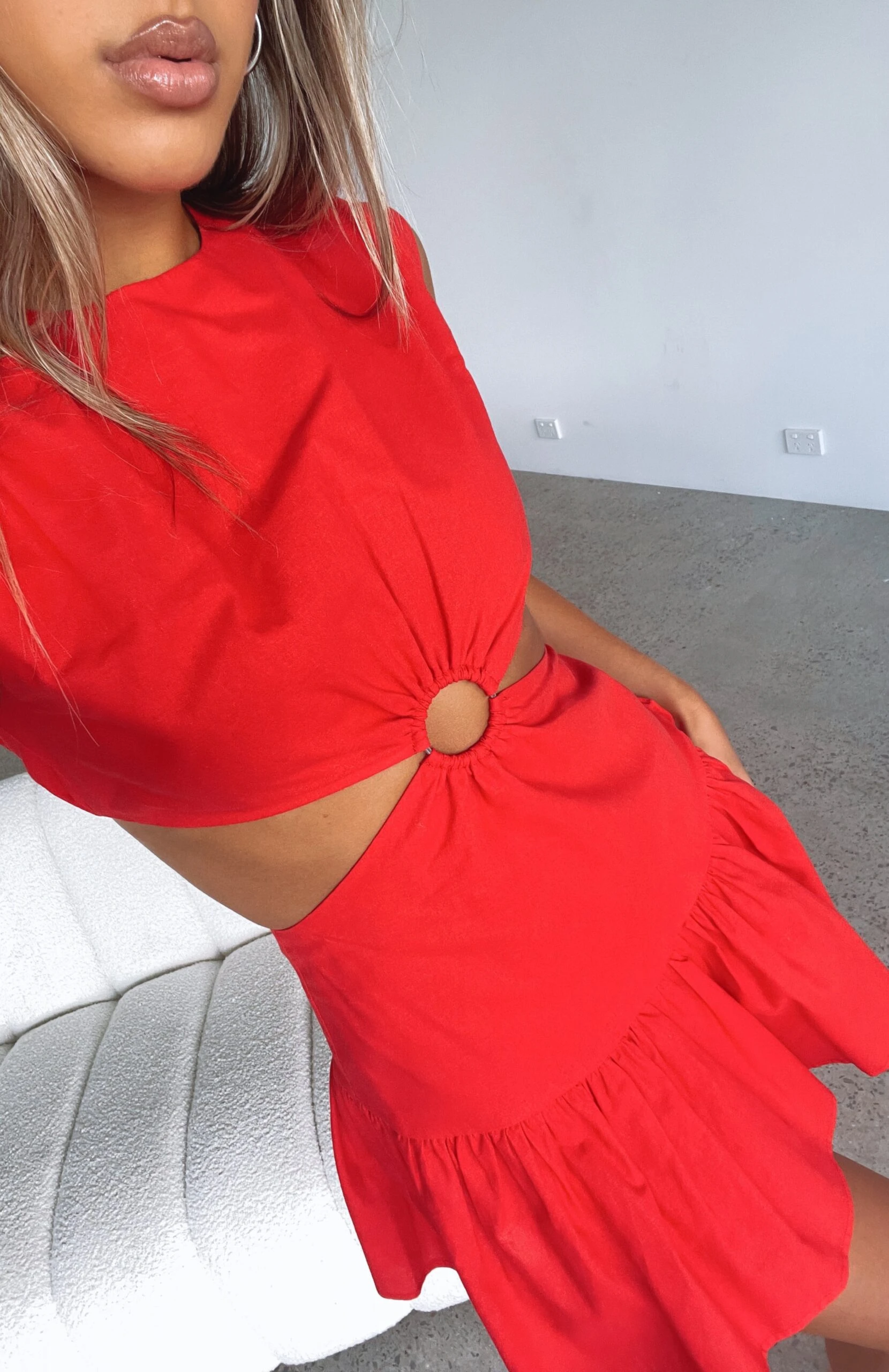 Celebrate You Linen Mini Dress Red 8 Celebrate You Linen Mini Dress Red - Image 6