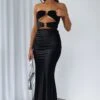 Deep Hearts Strapless Maxi Dress Black 2 Deep Hearts Strapless Maxi Dress Black -White Fox Sales DEEP HEARTS STRAPLESS MAXI DRESS 02 08 23 03