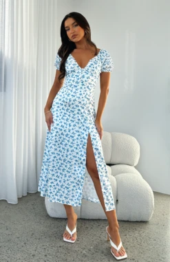 Divine Lovers Midi Dress Bluebell -White Fox Sales DIVINE LOVERS MAXI DRESS 20 06 23 02