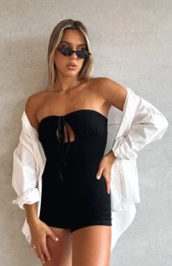 Finer Things Playsuit Black 13 Finer Things Playsuit Black -White Fox Sales FINER THINGS PLAYSUIT050123 01