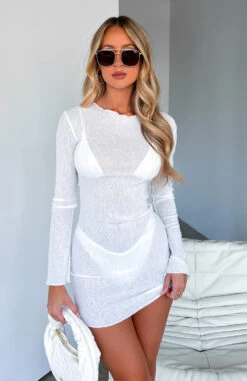 Future Lover Long Sleeve Mini Dress Off White 14 Future Lover Long Sleeve Mini Dress Off White -White Fox Sales FUTURE LOVER L S MINI DRESS 19.04.23 03