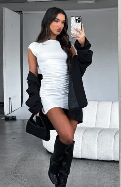 Hold Me Closer Mini Dress White 14 Hold Me Closer Mini Dress White -White Fox Sales HOLD ME CLOSER DRESS 02.05.23 09