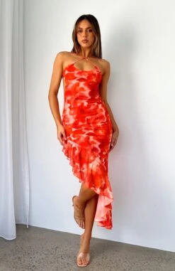 How I Like It Maxi Dress Orange Watercolour 11 How I Like It Maxi Dress Orange Watercolour -White Fox Sales HOW I LIKE IT MAXI DRESS 15 08 23 02